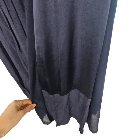 Sundance Dress Drop Waist Dress Asymmetric Dress Midi Dress L Navy Blue Dress - Picture 10 of 10